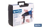 Taladro martillo perforador SDS-Plus | 1050 W, 5200 bpm con energía de impacto de 3,2 J | Accesorios incluidos - Cofan