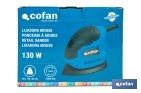 Lijadora mouse eléctrica 130 W 14 000 rpm, aspiración de polvo | Base de velcro con 5 agujeros | Ideal para madera, chapa, laca o relleno - Cofan