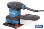 Lijadora orbital eléctrica 200 W 14 000 rpm, aspiración de polvo | Base de velcro con 8 agujeros | Ideal para madera, plástico y superficies lacadas - Cofan