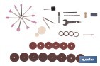 Kit de accesorios para multiherramienta rotativa | Incluye discos, fresas, brocas, lijas y accesorios de pulido | Compatible con herramienta ref. 50001245 - Cofan