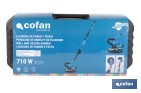 Lijadora de pared y techo eléctrica 710 W 1500 rpm | Tubo extensible, aspiración de polvo y luz LED integrada | Incluye maletín y 6 discos de lija - Cofan