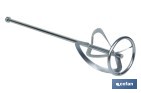 Vara misturadora argamassa | Acessório de mistura M14 | Adequada para misturar argamassa ou cimento | Comprimento: 600 mm | Disponível em diferentes diâmetros - Cofan