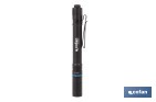 Linterna LED formato Bolígrafo Recargable de Aluminio | 3 funciones y enfoque ajustable | Cable USB-C incluido - Cofan