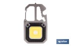 Linterna llavero LED COB 500 lm recargable con 7 modos de luz | Lámpara multifuncional - Cofan