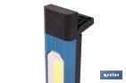 Lámpara de inspección LED COB 1200 lm | Recargable con 3 modos de luz | Extremos magnéticos, giratorios y plegables - Cofan