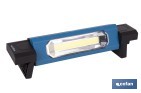 Lámpara de inspección LED COB 1200 lm | Recargable con 3 modos de luz | Extremos magnéticos, giratorios y plegables - Cofan