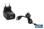 CARGADOR DE BATERÍA PARA ATORNILLADOR COFAN | POTENCIA 3,6 V | POTENCIA MÁXIMA 5,5 V | CABLE USB - MICRO USB