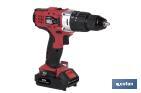 Taladro Percutor a Batería con 1300 rpm | Batería Li-ion de 20V - 1,5 Ah + Cargador incluidos - Cofan