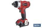 ATORNILLADOR PERCUTOR DE IMPACTO A BATERÍA CON 2000 RPM | BATERÍA LI-ION DE 18V + CARGADOR INCLUIDO