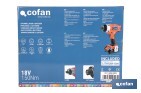 Atornillador percutor de impacto a batería con 2000 rpm | Batería Li-ion de 18V + Cargador incluido - Cofan
