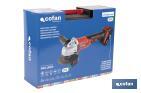 Amoladora a batería | Batería Li-ion de 20V y 2,0 Ah + Cargador incluidos | Apta para discos de ø115 mm - Cofan