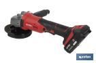 Amoladora a batería | Batería Li-ion de 20V y 2,0 Ah + Cargador incluidos | Apta para discos de ø115 mm - Cofan