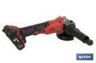 Amoladora a batería | Batería Li-ion de 20V y 2,0 Ah + Cargador incluidos | Apta para discos de ø115 mm - Cofan
