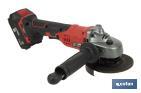 Amoladora a batería | Batería Li-ion de 20V y 2,0 Ah + Cargador incluidos | Apta para discos de ø115 mm - Cofan