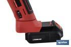 Amoladora a batería | Batería Li-ion de 20V y 2,0 Ah + Cargador incluidos | Apta para discos de ø115 mm - Cofan