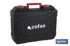 Amoladora a batería | Batería Li-ion de 20V y 2,0 Ah + Cargador incluidos | Apta para discos de ø115 mm - Cofan