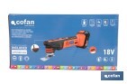 REACONDICIONADO - Multiherramienta a batería de 15000 rpm | Batería Li-ion 18V y cargador incluidos - Cofan