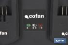 Cargador de Baterias Doble | Carga Rápida | 2 x 3,5 A - 18V - Cofan