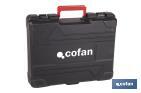 Taladro percutor y atornillador sin escobillas | 2 velocidades | Incluye maletín con batería Li-Ion de 20 voltios y 2.0 Ah + cargador - Cofan