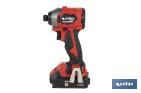 ATORNILLADOR PERCUTOR DE IMPACTO SIN ESCOBILLAS | PARA PUNTAS 1/4" HEX | CONTROL DE VELOCIDAD VARIABLE | MALETÍN, BATERÍA LI-ION DE 20V Y 2,0 AH Y CARGADOR INCLUIDO