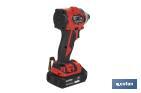 Atornillador percutor de impacto sin escobillas | Para puntas 1/4" Hex | Control de velocidad variable | Maletín, batería Li-ion de 20V y 2,0 Ah y cargador incluido - Cofan