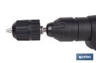 Martillo perforador SDS Plus sin escobillas multifunción | Taladra, percute y cincela | Incluye: maletín con accesorios, portabrocas automático con adaptador SDS PLUS, batería Li-Ion de 20 V y cargador - Cofan