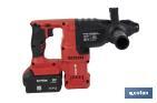 Martillo perforador SDS Plus sin escobillas multifunción | Taladra, percute y cincela | Incluye: maletín con accesorios, portabrocas automático con adaptador SDS PLUS, batería Li-Ion de 20 V y cargador - Cofan