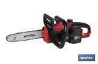 Motosierra a batería sin escobillas con espada de 10" | Engrase automático | Incluye batería Li-Ion 20 V 4,0 Ah y cargador - Cofan