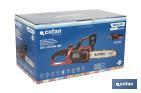 Motosierra a batería sin escobillas con espada de 10" | Engrase automático | Incluye batería Li-Ion 20 V 4,0 Ah y cargador - Cofan