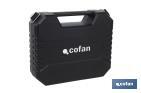 Taladro atornillador a batería | 19+ 1 posiciones de apriete | Batería Li-ion 12 V 2.0 Ah | Dos velocidades | Maletín incluido - Cofan