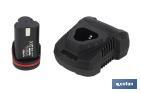 Taladro atornillador a batería | 19+ 1 posiciones de apriete | Batería Li-ion 12 V 2.0 Ah | Dos velocidades | Maletín incluido - Cofan
