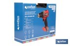 Taladro atornillador a batería con motor brushless | Potencia: 20 V | 2 velocidades | Disponible con y sin batería y cargador - Cofan