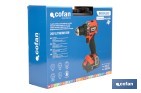 Taladro atornillador a batería con motor brushless | Potencia: 20 V | 2 velocidades | Disponible con y sin batería y cargador - Cofan