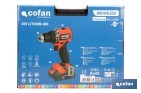 Taladro atornillador a batería con motor brushless | Potencia: 20 V | 2 velocidades | Disponible con y sin batería y cargador - Cofan