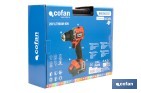 Taladro atornillador a batería con motor brushless | Potencia: 20 V | 2 velocidades | Disponible con y sin batería y cargador - Cofan