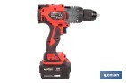 Taladro percutor a batería con motor brushless | Potencia: 20 V | 2 velocidades + percusión | Accesorios incluidos | Disponible con y sin batería y cargador - Cofan