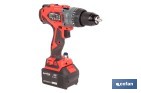 Taladro percutor a batería con motor brushless | Potencia: 20 V | 2 velocidades + percusión | Accesorios incluidos | Disponible con y sin batería y cargador - Cofan