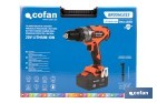 Taladro percutor a batería con motor brushless | Potencia: 20 V | 2 velocidades + percusión | Accesorios incluidos | Disponible con y sin batería y cargador - Cofan