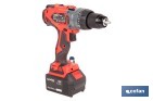 Taladro percutor a batería con motor brushless | Potencia: 20 V | 2 velocidades + percusión | Accesorios incluidos | Disponible con y sin batería y cargador - Cofan