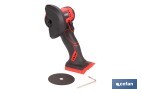 Mini amoladora a batería | 19.500 rpm | Para discos 76 mm | Empuñadura ergonómica | Disponible con y sin batería y cargador - Cofan
