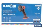 Mini amoladora a batería | 19.500 rpm | Para discos 76 mm | Empuñadura ergonómica | Disponible con y sin batería y cargador - Cofan