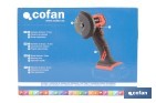Mini amoladora a batería | 19.500 rpm | Para discos 76 mm | Empuñadura ergonómica | Disponible con y sin batería y cargador - Cofan