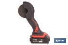 Mini amoladora a batería | 19.500 rpm | Para discos 76 mm | Empuñadura ergonómica | Disponible con y sin batería y cargador - Cofan