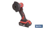 MINI AMOLADORA A BATERÍA | 19.500 RPM | PARA DISCOS 76 MM | EMPUÑADURA ERGONÓMICA | DISPONIBLE CON Y SIN BATERÍA Y CARGADOR