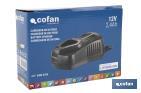 Cargador de batería de alta velocidad: 12V 2,4 A | Carga rápida y segura | Adecuado para batería 50003246 - Cofan