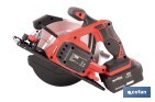 Sierra circular a batería 20 V con motor brushless | Disco de corte de Ø185 mm | 3650 rpm | Corte de profundidad hasta 50 mm | Incluye accesorios | Disponible con y sin batería y cargador - Cofan