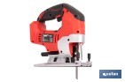 Sierra de calar a batería con motor brushless | Velocidad variable | Acción pendular | Disponible con y sin batería y cargador - Cofan