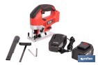 Sierra de calar a batería con motor brushless | Velocidad variable | Acción pendular | Disponible con y sin batería y cargador - Cofan