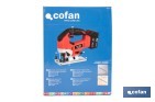 Sierra de calar a batería con motor brushless | Velocidad variable | Acción pendular | Disponible con y sin batería y cargador - Cofan