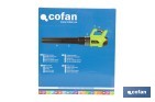 Sopladora a batería 20 V con 2 velocidades y motor de 22.500 rpm | Ligera, ergonómica y potente | Disponible con y sin batería y cargador - Cofan